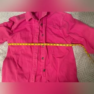 Pink Button Down Shirt Jacket